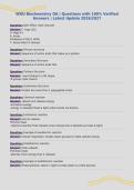 WGU Biochemistry OA &vert; Questions with 100&percnt; Verified&NewLine;Answers &vert; Latest Update 2026&sol;2027&NewLine;