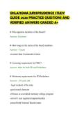 OKLAHOMA JURISPRUDENCE STUDY&NewLine;GUIDE 2026 PRACTICE QUESTIONS AND&NewLine;VERIFIED ANSWERS GRADED A&plus;