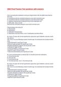 QMA Final Practice Test questions with answers