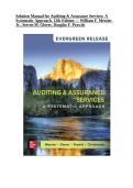 Solution Manual For Auditing & Assurance Services&colon; A Systematic Approach 12th Edition By Messier&comma; Glover & Prawitt &vert; Ch 1-21 &vert; ISBN 9781264100675