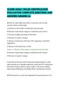OLDER ADULT NCLEX CERTIFICATION&NewLine;EVALUATION COMPLETE QUESTIONS AND&NewLine;ANSWERS GRADED A&plus;