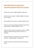 WGU C804 Medical Terminology Pre-Assessment Questions With Correct Answers 