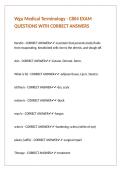 Wgu Medical Terminology - C804 EXAM QUESTIONS WITH CORRECT ANSWERS