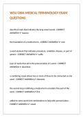 WGU C804 MEDICAL TERMINOLOGY EXAM QUESTIONS