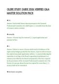 OLERE STUDY GUIDE 2026 VERIFIED Q&A&NewLine;MASTER SOLUTION PACK&NewLine;