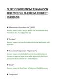OLERE COMPREHENSIVE EXAMINATION&NewLine;TEST 2026 FULL QUESTIONS CORRECT&NewLine;SOLUTIONS