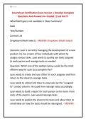 Smartsheet Certification Exam Version 1 Detailed Complete  &NewLine;Questions And Answers A&plus; Graded &vert;&vert;Just Out&excl;&excl;&excl;