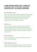 OLERE REVIEW PAPER 2026 COMPLETE&NewLine;QUESTION SET ACCURATE ANSWERS