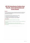VATI PN Comprehensive Predictor Exam &lpar;Form B&rpar; &ndash; Green Light Questions and Correct Answers&period;