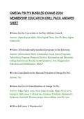 OMEGA PSI PHI BUNDLED EXAMS 2026&NewLine;MEMBERSHIP EDUCATION DRILL PACK ANSWER&NewLine;SHEET&NewLine;