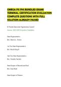 OMEGA PSI PHI BUNDLED EXAMS&NewLine;TERMINAL CERTIFICATION EVALUATION&NewLine;COMPLETE QUESTIONS WITH FULL&NewLine;SOLUTION ALREADY PASSED&NewLine;