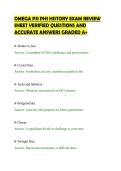 OMEGA PSI PHI HISTORY EXAM REVIEW&NewLine;SHEET VERIFIED QUESTIONS AND&NewLine;ACCURATE ANSWERS GRADED A&plus;