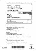 Edexcel A-Level Physics Paper 1 2025 t1