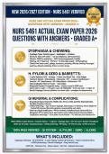 NURS 5461 Exam Study Guide&colon; Gastrointestinal System&comma; H&period; Pylori&comma; GERD & PUD Management &lpar;2026&sol;2027 Edition&rpar; &ndash; Graded A&plus;