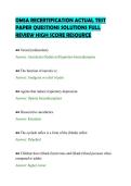 OMSA RECERTIFICATION ACTUAL TEST&NewLine;PAPER QUESTIONS SOLUTIONS FULL&NewLine;REVIEW HIGH SCORE RESOURCE
