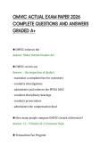 OMVIC ACTUAL EXAM PAPER 2026&NewLine;COMPLETE QUESTIONS AND ANSWERS&NewLine;GRADED A&plus;