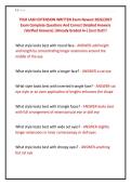 TDLR LASH EXTENSION WRITTEN Exam Newest 2026&sol;2027 &NewLine;Exam Complete Questions And Correct Detailed Answers &NewLine;&lpar;Verified Answers&rpar; &vert;Already Graded A&plus;&vert;&vert;Just Out&excl;&excl;&excl;