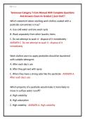 Tennessee Category 7-Core Manual With Complete Questions &NewLine;And Answers Exam A&plus; Graded &vert;&vert;Just Out&excl;&excl;&excl; 