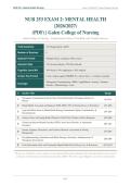 NUR 253 EXAM 2 ACTUAL EXAM 2026&sol;2027 &vert; Mental Health Nursing &vert; Galen College &vert; Verified Q&A &vert; PDF &vert; Pass Guaranteed - A&plus; Graded&NewLine;&NewLine;