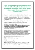 2026 CSPP Study Guide Certified Sustainable Project &NewLine;Professional Exam Prep Practice Questions Answer &NewLine;Explanations &bull; Sustainability &bull; ESG &bull; Project Delivery &NewLine;&bull; Climate Impact &bull; Resource Management &bull; &NewLine;Governance Review