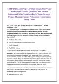 CSPP 2026 Exam Prep&colon; Certified Sustainable Project &NewLine;Professional Practice Questions with Answer &NewLine;Rationales ESG & Sustainability &vert; Climate Strategy &vert; &NewLine;Project Planning &vert; Impact Assessment &vert; Governance &NewLine;Study Guide