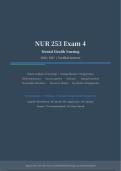 NUR 253 EXAM 4 ACTUAL EXAM 2026&sol;2027 &vert; Mental Health Nursing &vert; Galen College &vert; Verified Q&A &vert; PDF &vert; Pass Guaranteed - A&plus; Graded&NewLine;&NewLine;