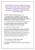 PMI-SP 2026 Exam Prep&colon; Scheduling Professional &NewLine;Practice Questions with Answer Rationales Schedule &NewLine;Development &vert; Critical Path Method &vert; Resource &NewLine;Optimization &vert; Monitoring & Forecasting &vert; Project &NewLine;Controls Study Guide 