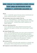 ONE YIELD V2 CERTIFICATION FINAL&NewLine;TEST 2026 QUESTIONS WITH&NewLine;CORRECT ANSWERS GRADED A&plus;