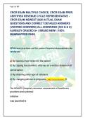 CRCR EXAM MULTIPLE CHOICE & PREP 2026 &vert; CERTIFIED REVENUE CYCLE REPRESENTATIVE ACTUAL QUESTIONS & VERIFIED DETAILED RATIONALES &lpar;535 Q&A&rpar; &vert; GRADED A&plus;