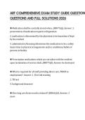 ARF COMPREHENSIVE EXAM STUDY GUIDE QUESTIONS AND FULL SOLUTIONS&period;pdf&NewLine;&NewLine;