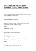 ARF EXAMINATION TEST FOR ADULT RESIDENTIAL FACILITY QUESTIONS AND&period;pdf&NewLine;&NewLine;