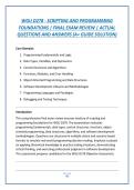 WGU D278 - SCRIPTING AND PROGRAMMING FOUNDATIONS &vert; FINAL EXAM REVIEW &vert; ACTUAL QUESTIONS AND ANSWERS &lpar;A&plus; GUIDE SOLUTION&rpar;