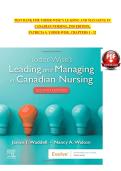 TEST BANK FOR YODER-WISE&rsquo;S LEADING AND MANAGING IN&NewLine;CANADIAN NURSING&comma; 2ND EDITION&comma;&NewLine;PATRICIA S&period; YODER-WISE&comma; CHAPTERS 1 - 32