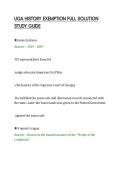UGA HISTORY EXEMPTION FULL SOLUTION&NewLine;STUDY GUIDE