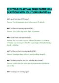 ONE YIELD V2 ACTUAL EXAM PAPER 2026&NewLine;QUESTIONS WITH SOLUTIONS GRADED A&plus;