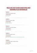 WIZZ AIR TCDT EXAM QUESTIONS AND ANSWERS PLUS RATIONALES&period;