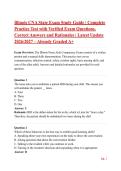 Illinois CNA State Exam Study Guide &vert; Complete Practice Test with Verified Exam Questions&comma; Correct Answers and Rationales &vert; Latest Update 2026&sol;2027 &ndash; Already Graded A&plus;