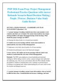 PMP 2026 Exam Prep&colon; Project Management &NewLine;Professional Practice Questions with Answer &NewLine;Rationale Scenario-Based Decision Making &vert; &NewLine;People &vert; Process &vert; Business Value Study &NewLine;Guide Review