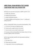 ARFF FINAL EXAM REVIEW TEST PAPER QUESTIONS AND SOLUTIONS FOR&period;pdf&NewLine;&NewLine;