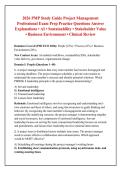 2026 PMP Study Guide Project Management &NewLine;Professional Exam Prep Practice Questions Answer &NewLine;Explanations &bull; AI &bull; Sustainability &bull; Stakeholder Value &NewLine;&bull; Business Environment &bull; Clinical Review