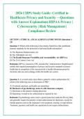2026 CHPS Study Guide&colon; Certified in &NewLine;Healthcare Privacy and Security &mdash;Questions &NewLine;with Answer Explanations HIPAA Privacy &vert; &NewLine;Cybersecurity &vert; Risk Management &vert; &NewLine;Compliance Review 