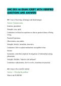 UNC EXSS 181 EXAM SCRIPT WITH VERIFIED&NewLine;QUESTIONS AND ANSWERS&NewLine;