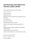 UNC EXSS 181 FINAL EXAM COMPLETE TEST&NewLine;PAPER WITH CORRECT ANSWERS&NewLine;