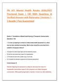 ATI PN Mental Health Proctored Exam 2026&sol;2027 &vert; NGN Practice Questions with Answers & Detailed Rationales &vert; Versions 1&ndash;5