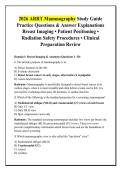 2026 ARRT Mammography Study Guide &NewLine;Practice Questions & Answer Explanations &NewLine;Breast Imaging &bull; Patient Positioning &bull; &NewLine;Radiation Safety Procedures &bull; Clinical &NewLine;Preparation Review 