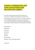 ONS&sol;ONCC COMPREHENSIVE TEST&NewLine;SCRIPT 2026 QUESTIONS WITH&NewLine;SOLUTIONS 100&percnt; CORRECT