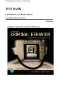 Test Bank for Criminal Behavior&colon; A Psychological Approach&comma; 12th Edition by Curt R&period; Bartol & Anne M&period; Bartol