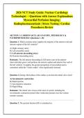 2026 NCT Study Guide&colon; Nuclear Cardiology &NewLine;Technologist &mdash;Questions with Answer Explanations &NewLine;Myocardial Perfusion Imaging &vert; &NewLine;Radiopharmaceuticals &vert; Stress Testing &vert; Cardiac &NewLine;Procedures Review