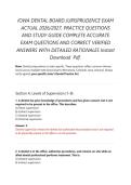 IOWA DENTAL BOARD JURISPRUDENCE EXAM ACTUAL 2026&sol;2027&comma; PRACTICE QUESTIONS AND STUDY GUIDE COMPLETE ACCURATE EXAM QUESTIONS AND CORRECT VERIFIED ANSWERS WITH DETAILED RATIONALES Instant Download  Pdf&period;&period;