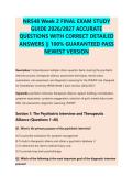 NR548 Week 2 FINAL EXAM STUDY &NewLine;GUIDE 2026&sol;2027 ACCURATE &NewLine;QUESTIONS WITH CORRECT DETAILED &NewLine;ANSWERS &vert;&vert; 100&percnt; GUARANTEED PASS &NewLine;NEWEST VERSION 